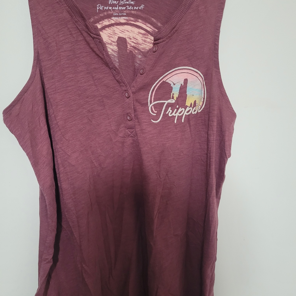Torrid Mauve Graphic Tank Top